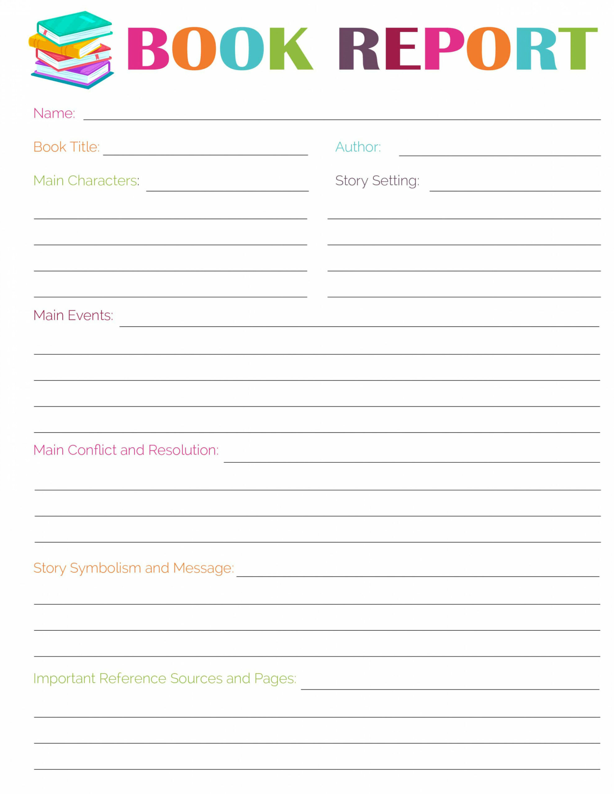 Free Printable Book Report Templates - Freebie Finding Mom