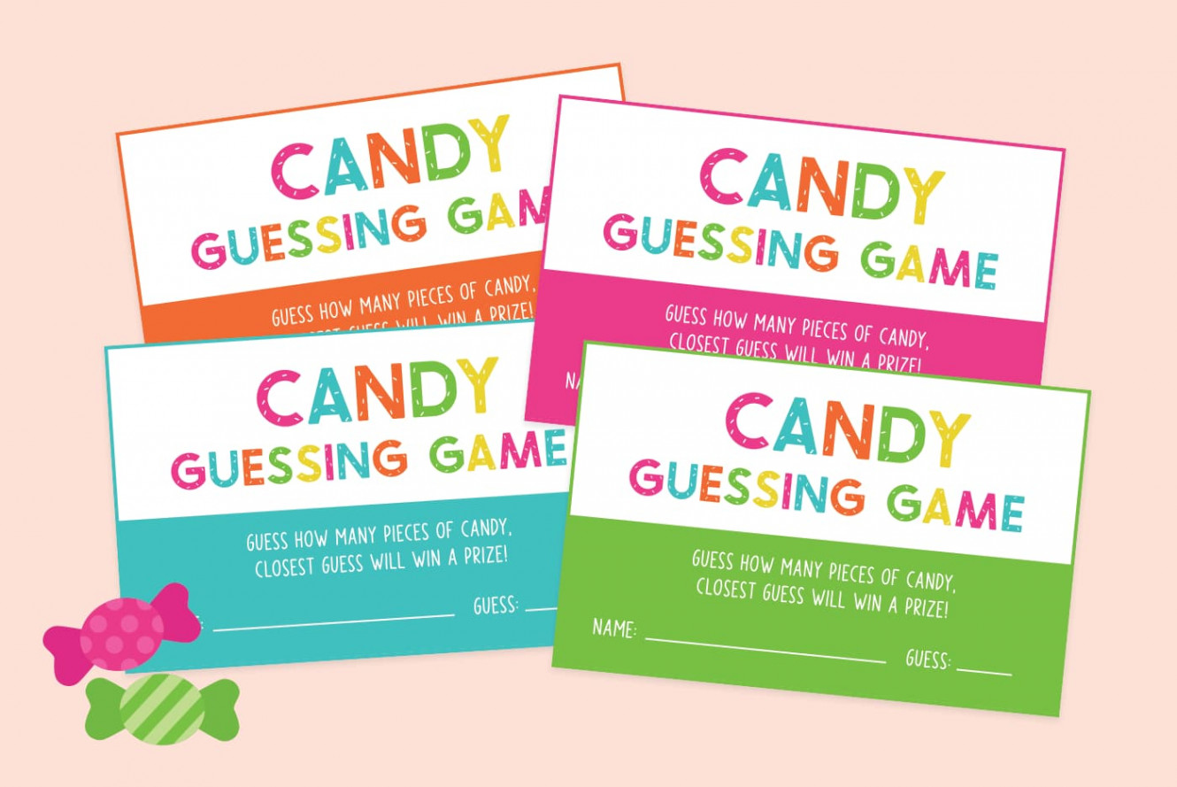 Free Printable Candy Guessing Game, perfect for the classroom