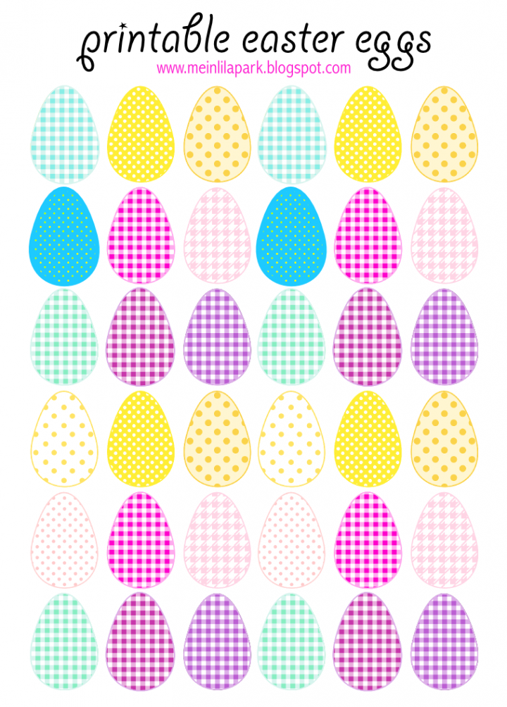 Free printable cheerfully colored Easter Eggs - ausdruckbare