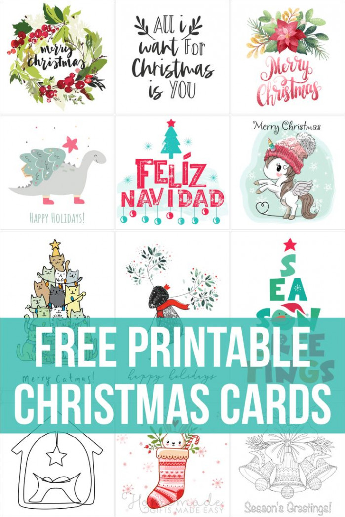 Free Printable Christmas Cards for   Free printable