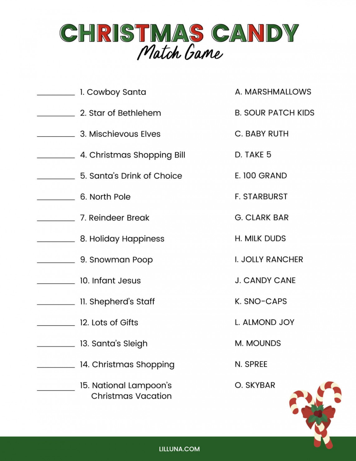 FREE Printable Christmas Games  FREEBIES  Lil