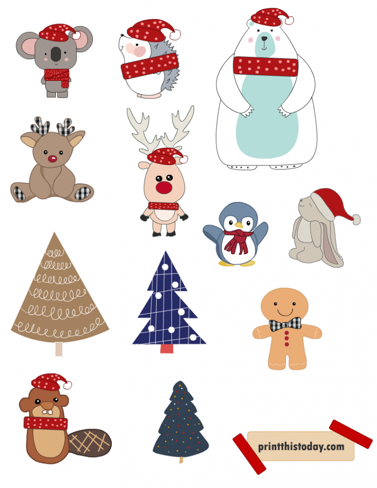 Free Printable Christmas Stickers (Cute + Vintage)