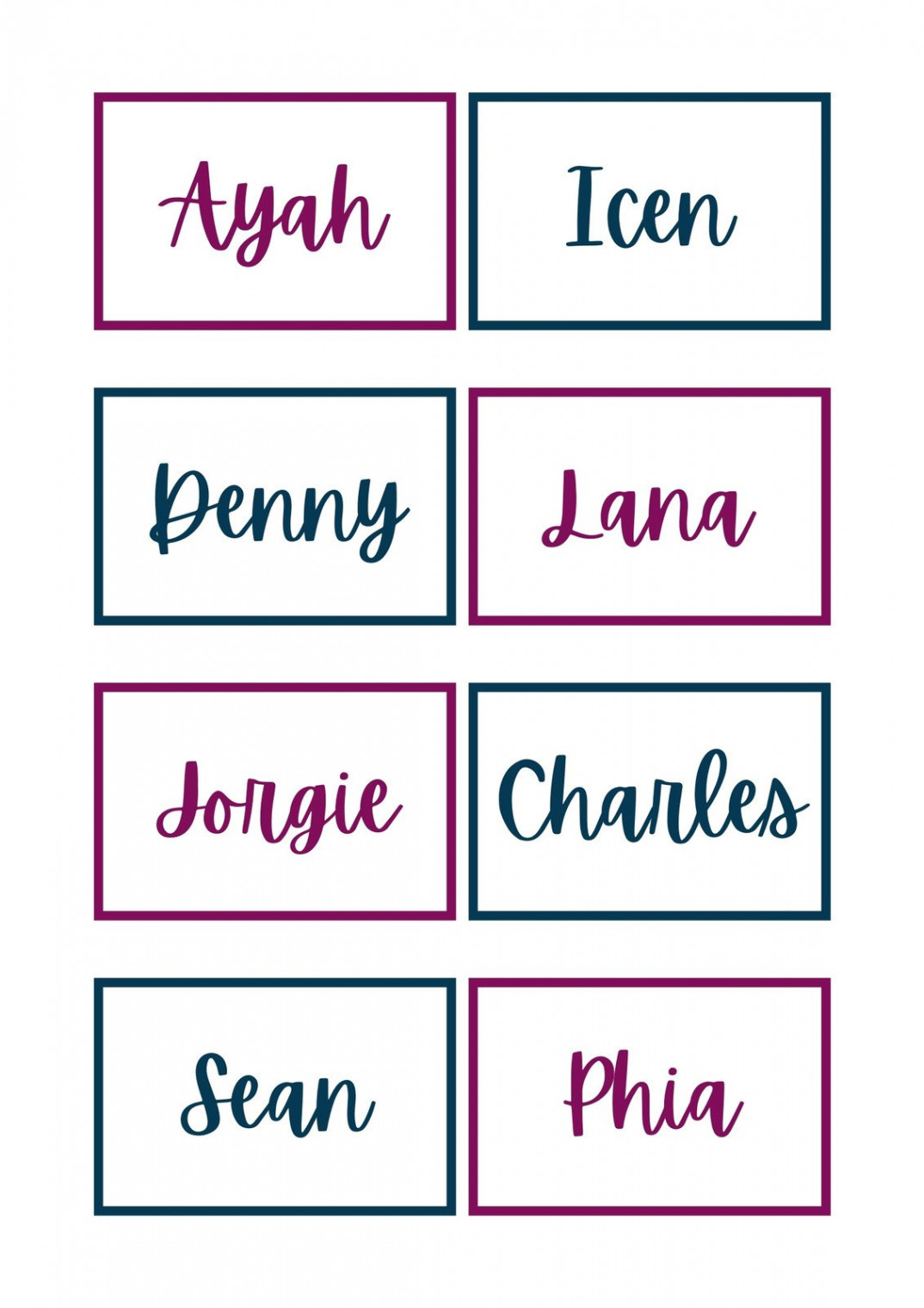 Free, printable, customizable name tag templates  Canva