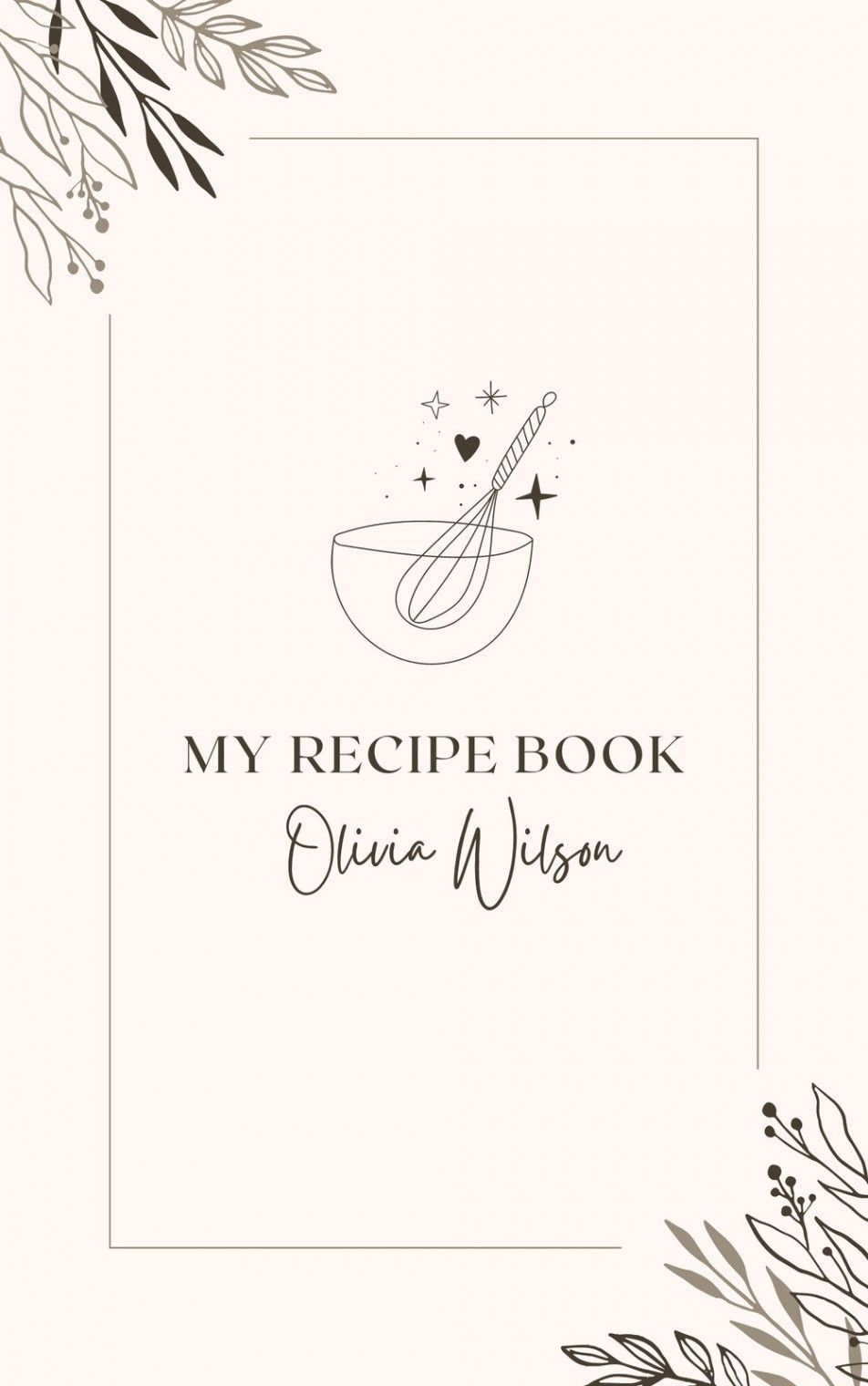 Free, printable, customizable recipe book cover templates  Canva