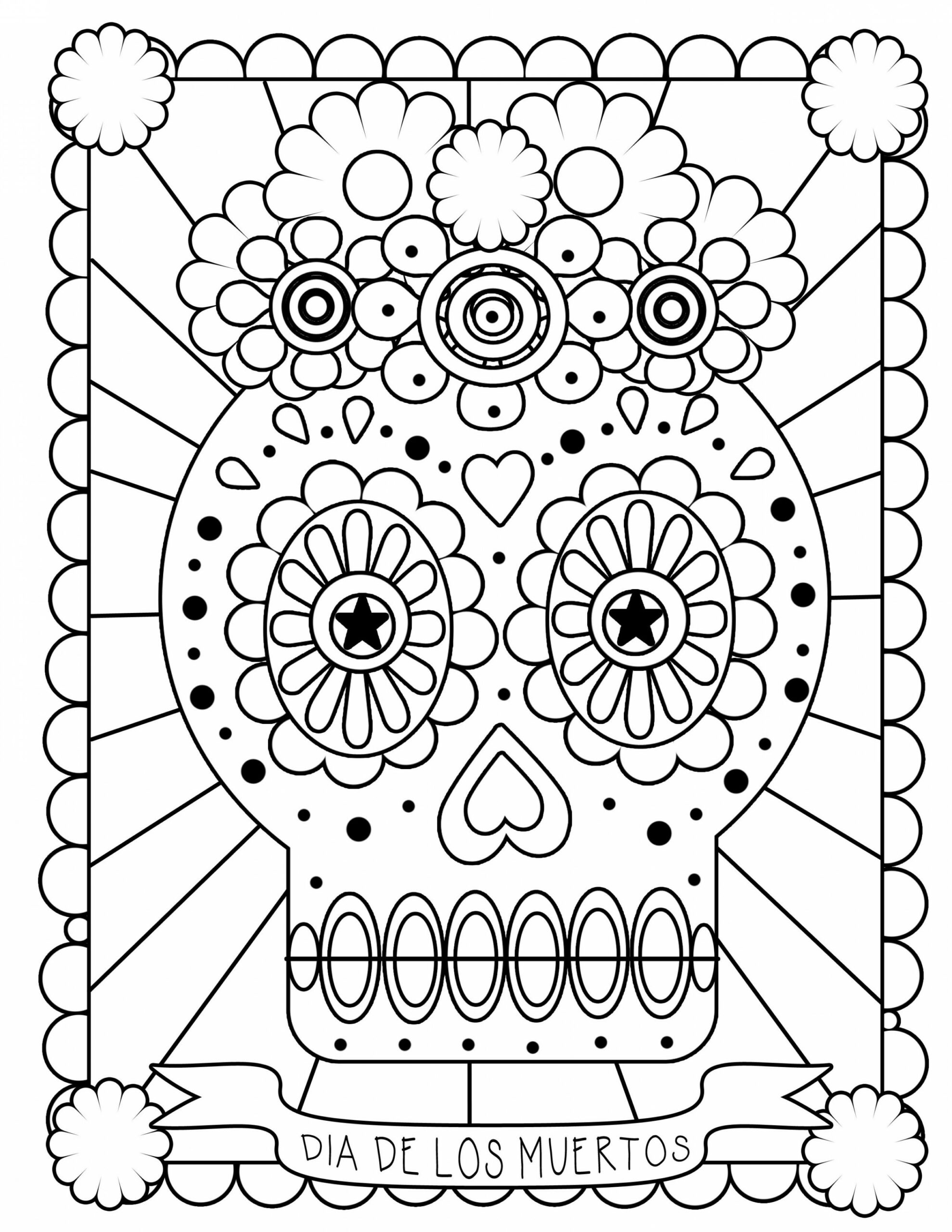 Free Printable Day of the Dead Coloring Pages - Best Coloring