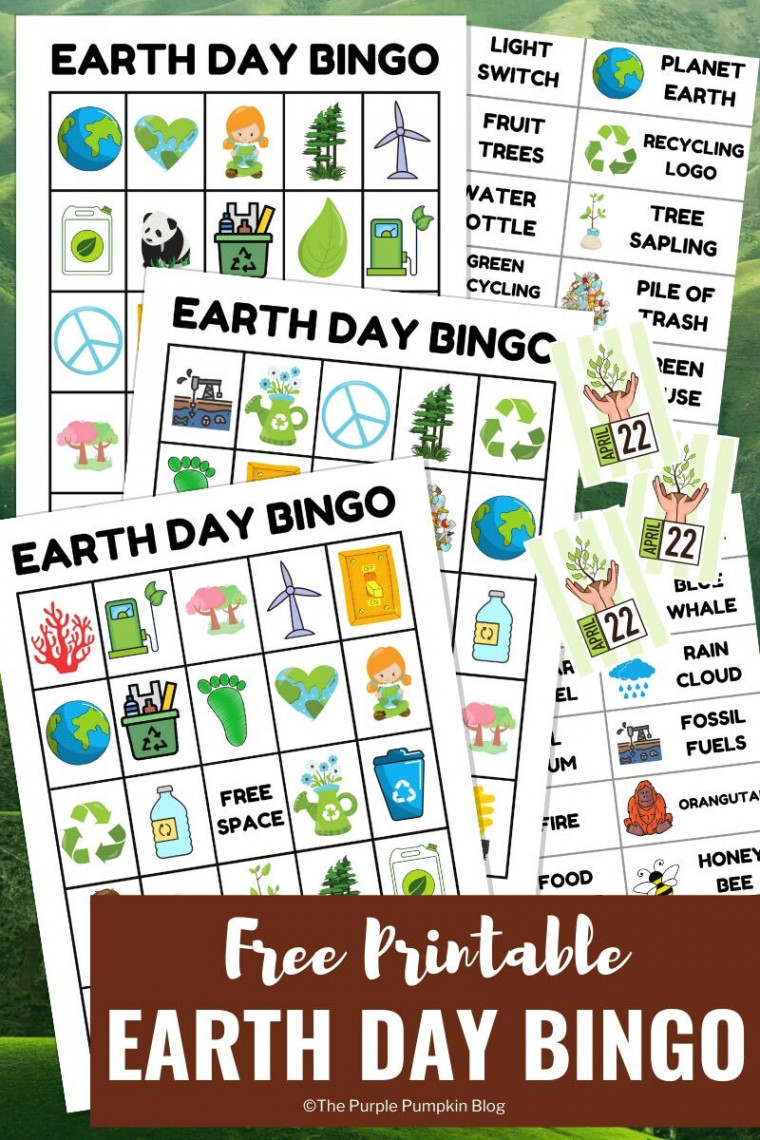 Free Printable Earth Day Bingo Cards