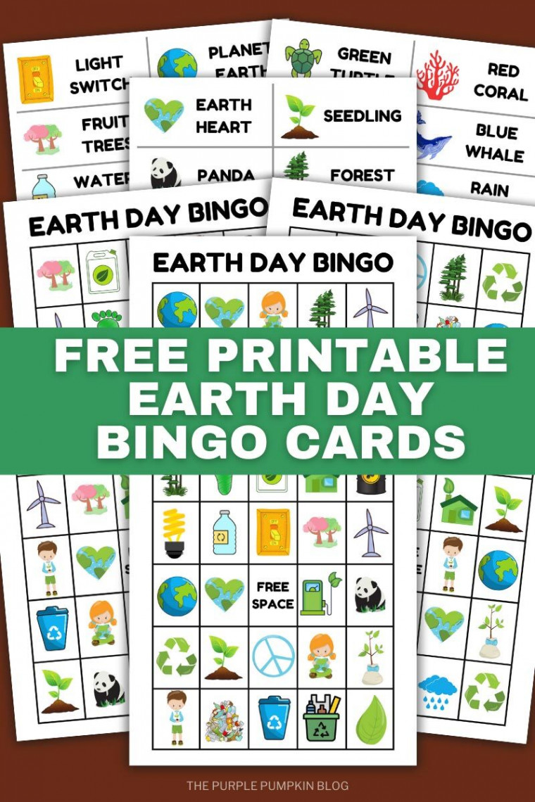 Free Printable Earth Day Bingo Cards