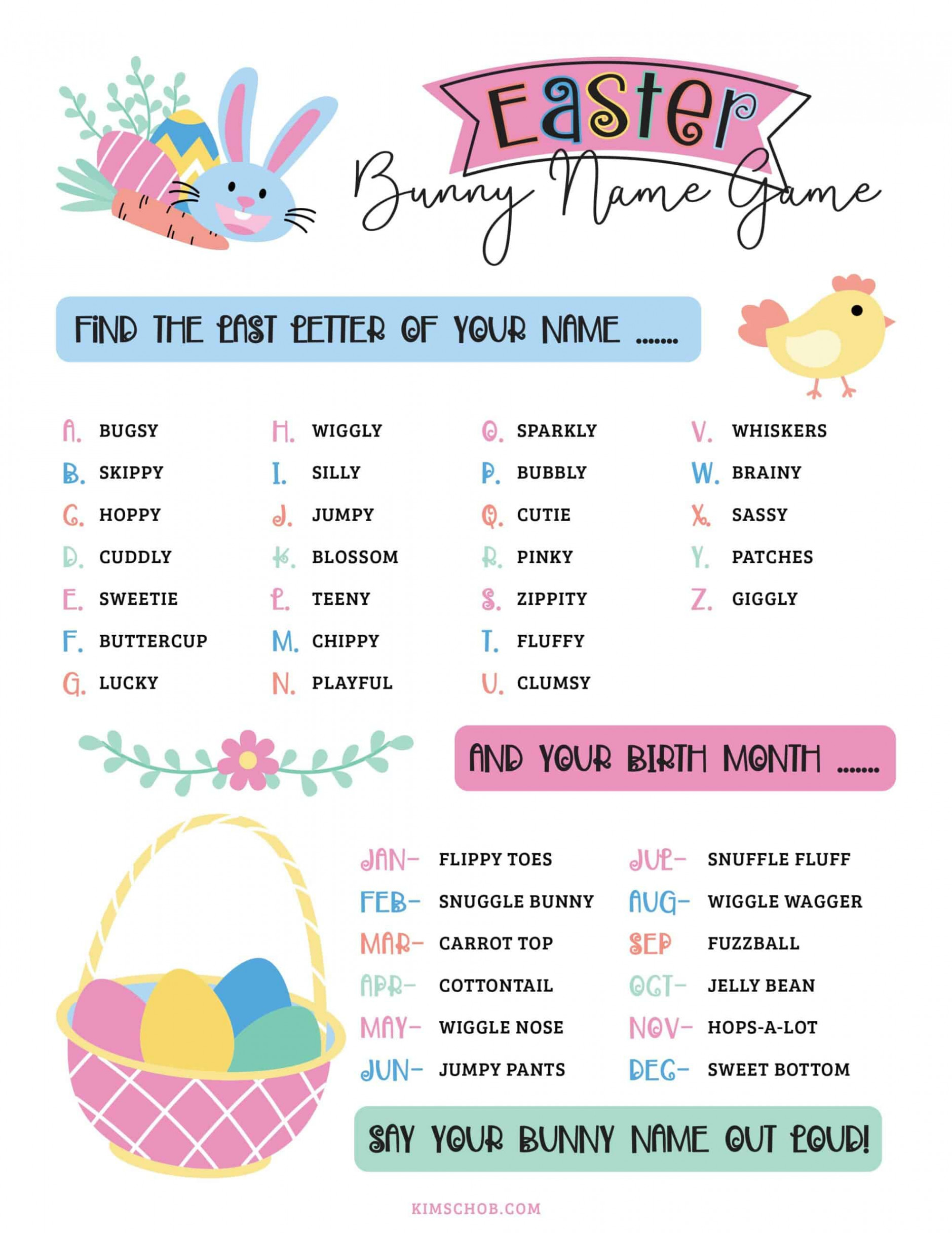 Free Printable Easter Games - Kim Schob