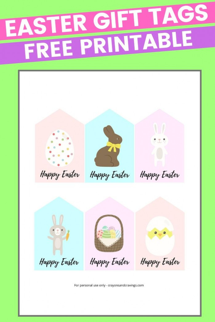Free Printable Easter Tags ( Colorful Designs!)