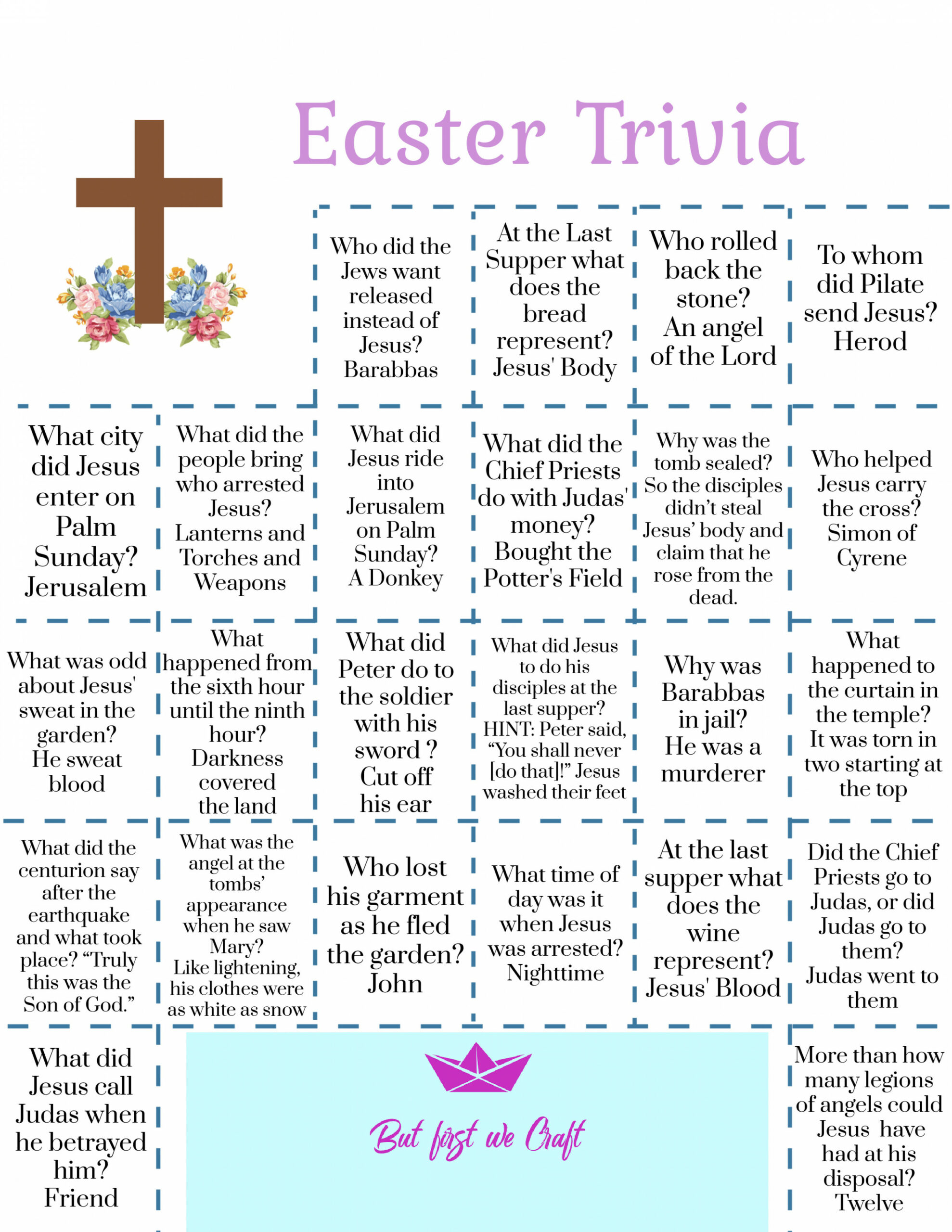 Free Printable Easter Trivia – But First We Craft