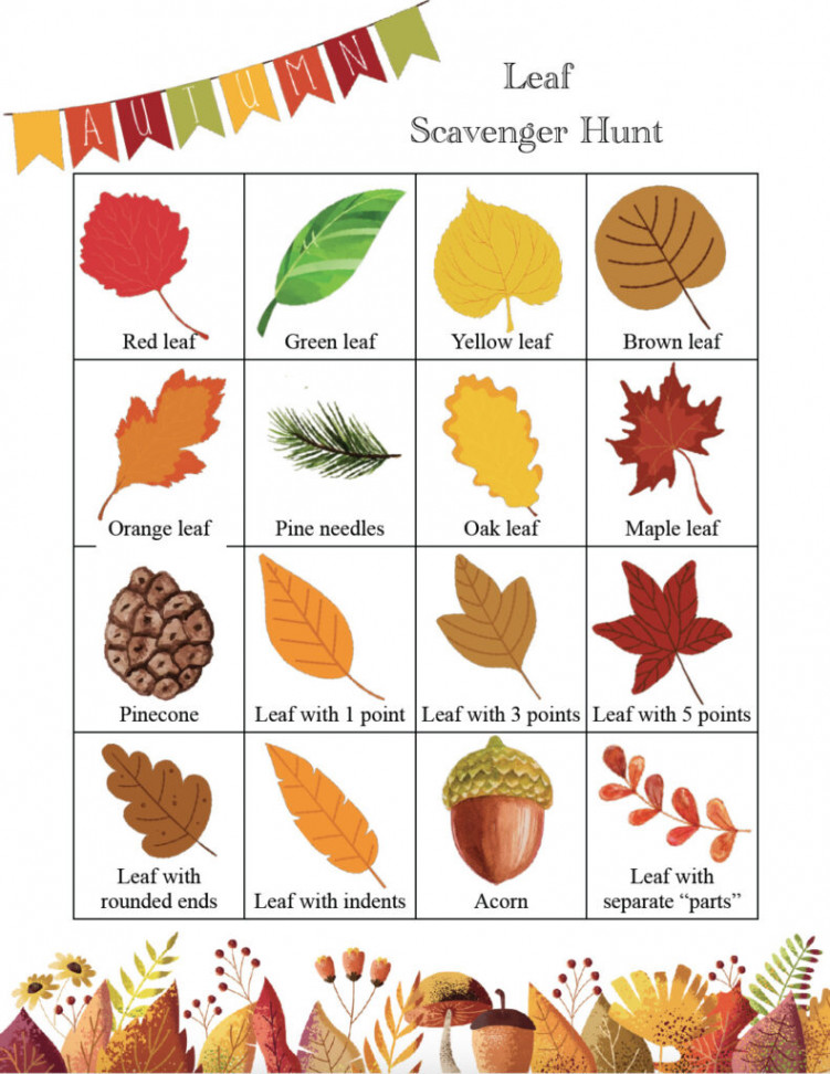 Free Printable Fall Scavenger Hunts:  Options