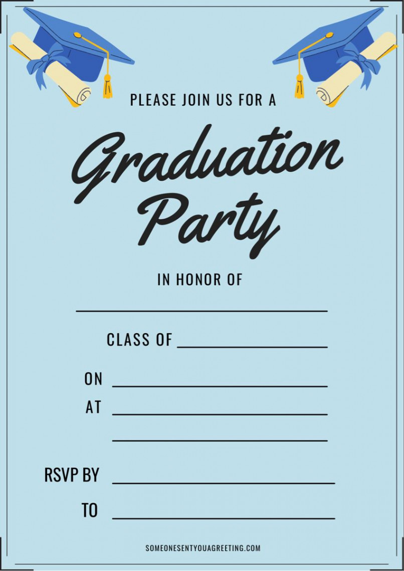 Free Printable Graduation Party Invitations - S  Free