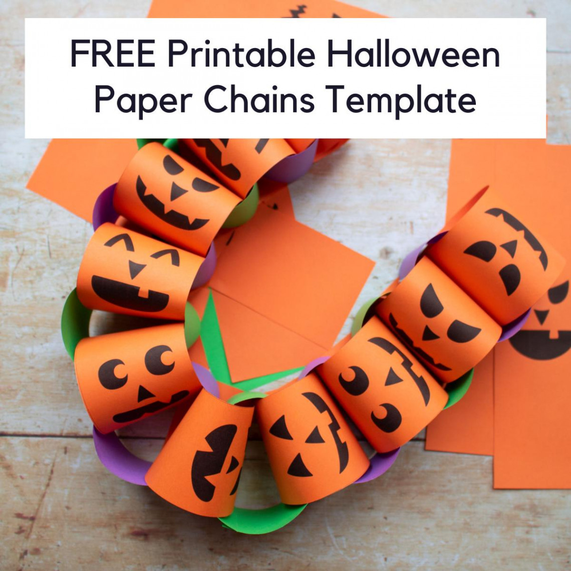 FREE Printable Halloween Paper Chains - Rainy Day Mum