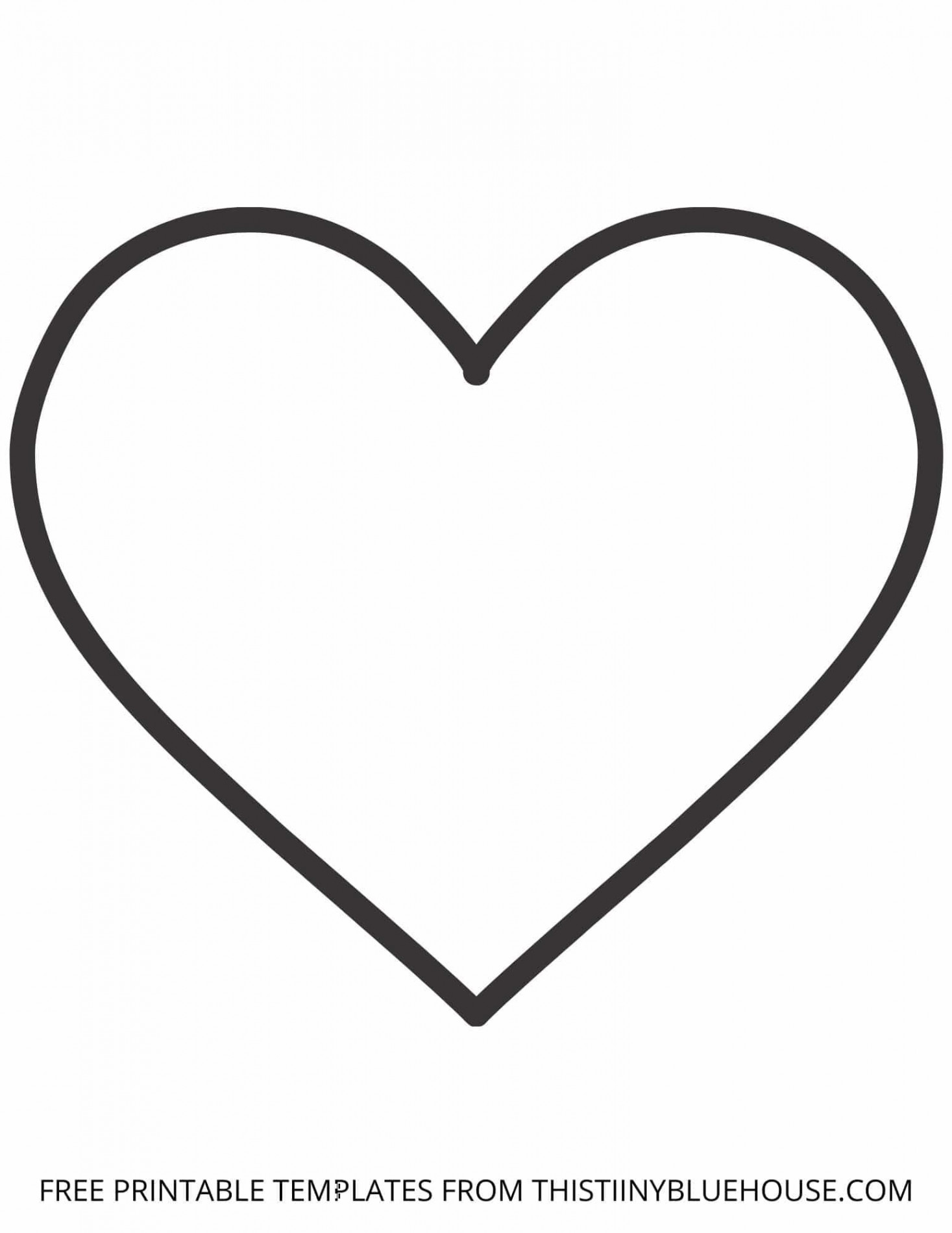 Free Printable Heart Template ( sizes of Heart Outlines Small