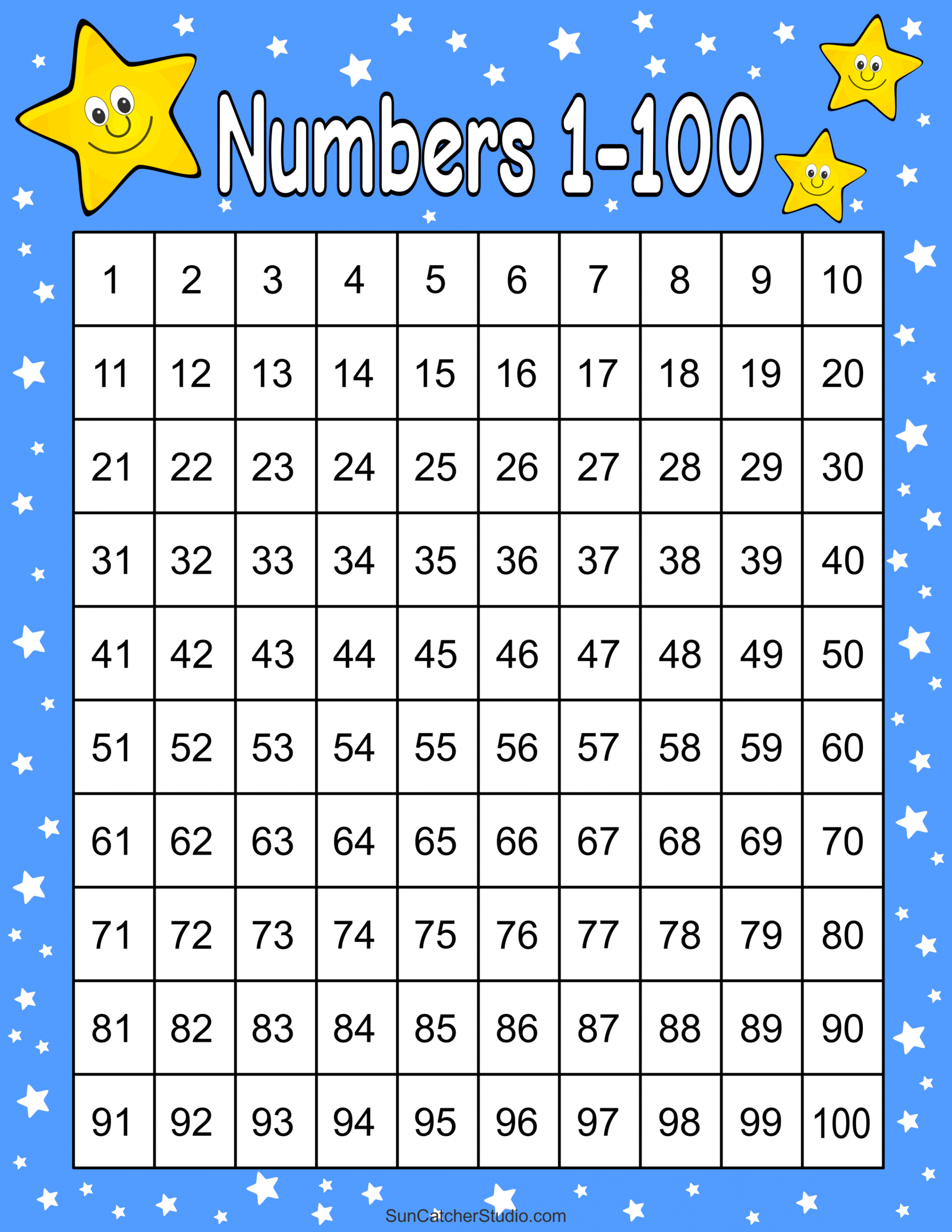 Free Printable Hundreds Charts (Numbers  to 00) – DIY Projects