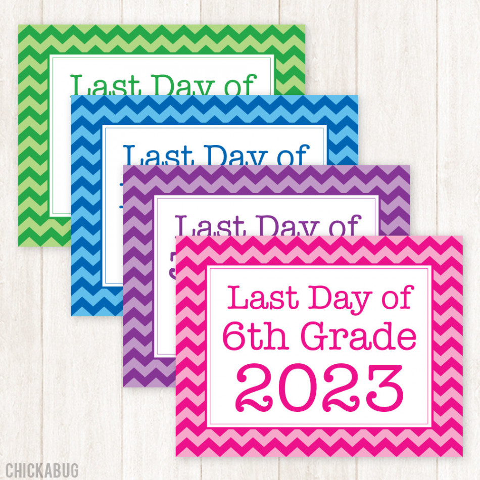 Free Printable Last Day of School Signs (INSTANT DOWNLOAD) – Chickabug