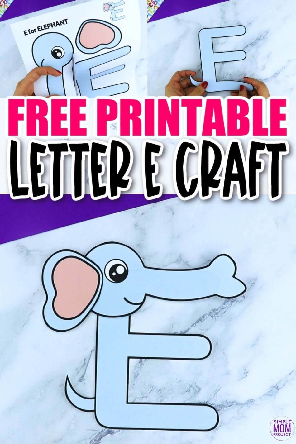 Free Printable Letter E Craft Template – Simple Mom Project