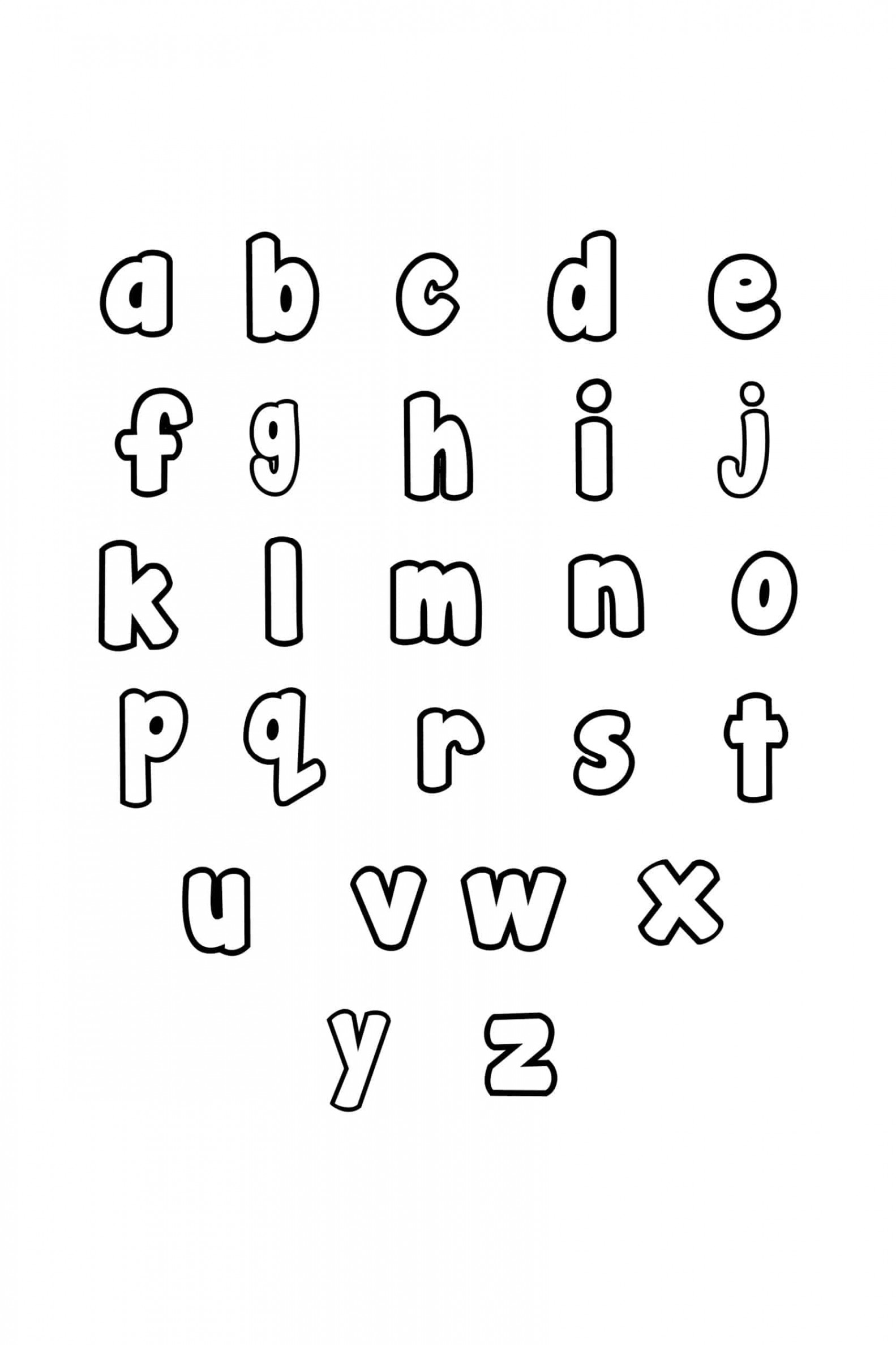 Free Printable Lowercase Bubble Letters Alphabet Stencils