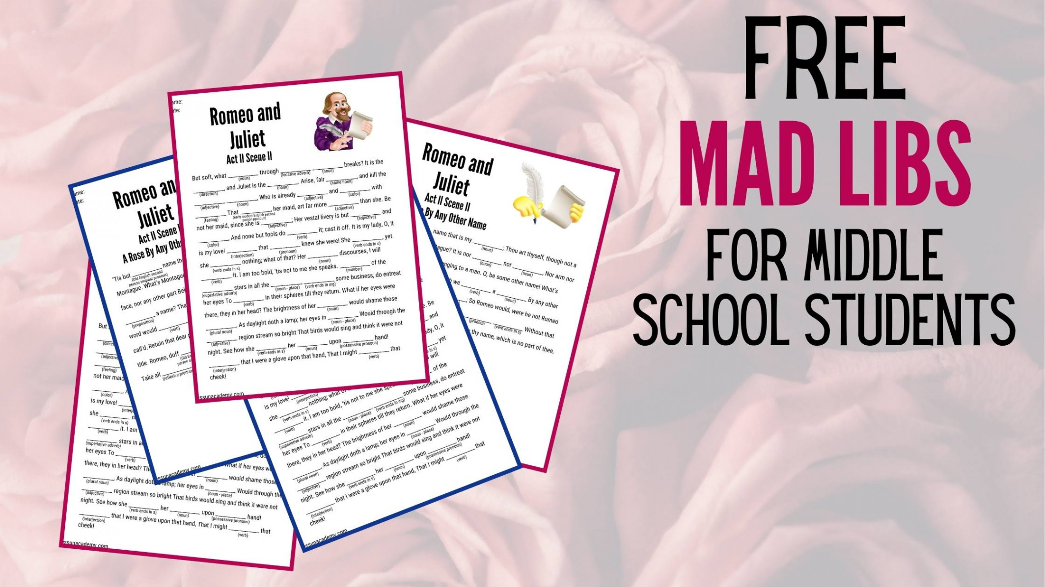 Free Printable Mad Libs For Middle School Students