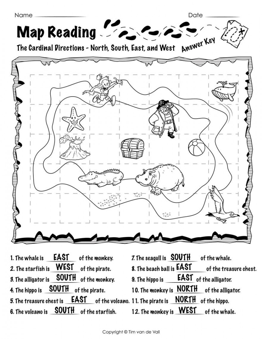 Free Printable Map Reading Worksheets - Tim