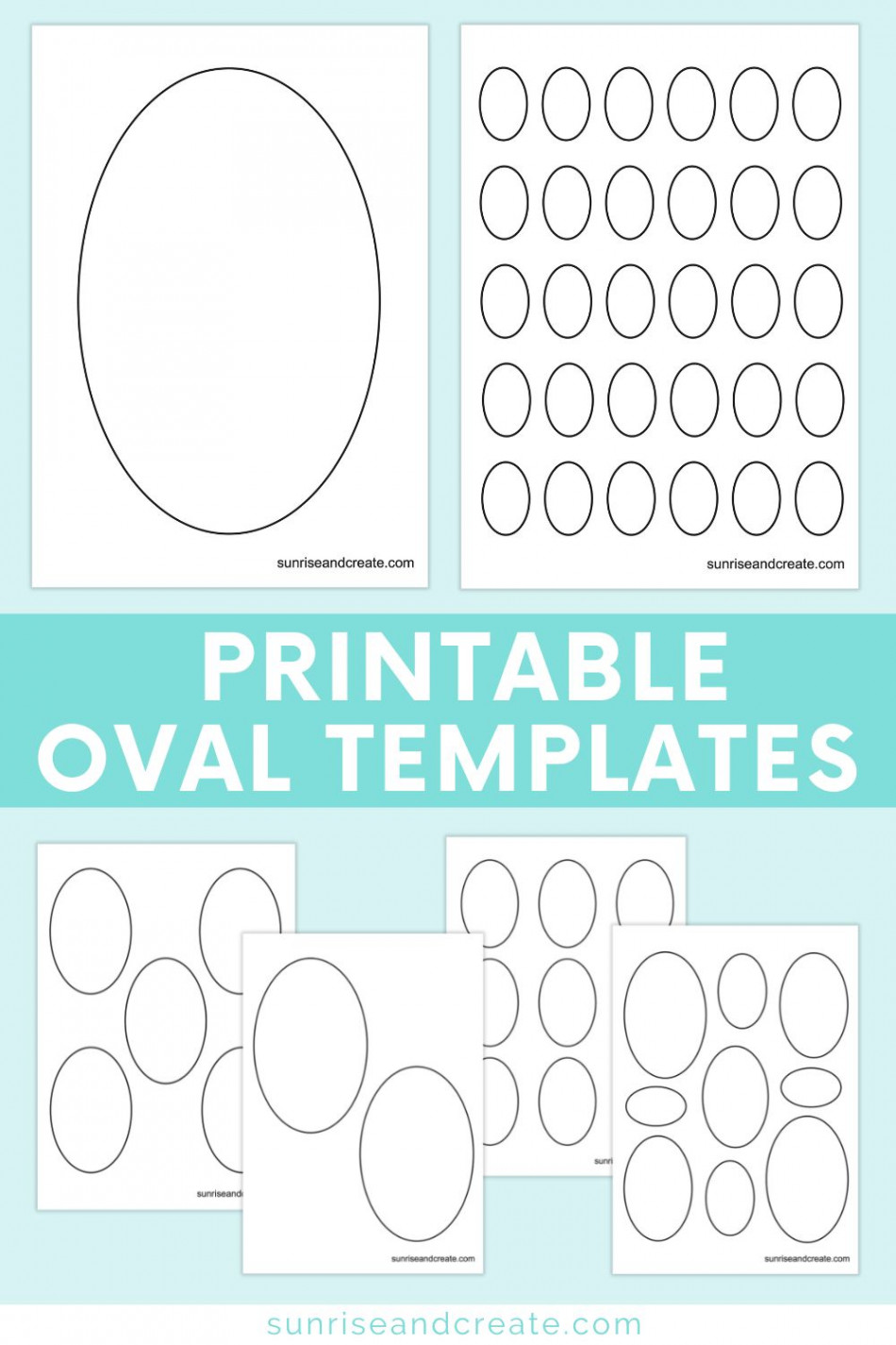 Free Printable Oval Templates - Sunrise and Create