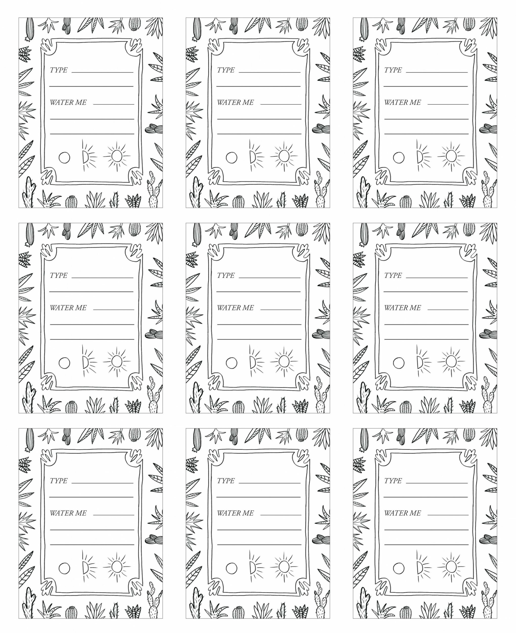 Free Printable Plant Labels Template - Printable Templates Free