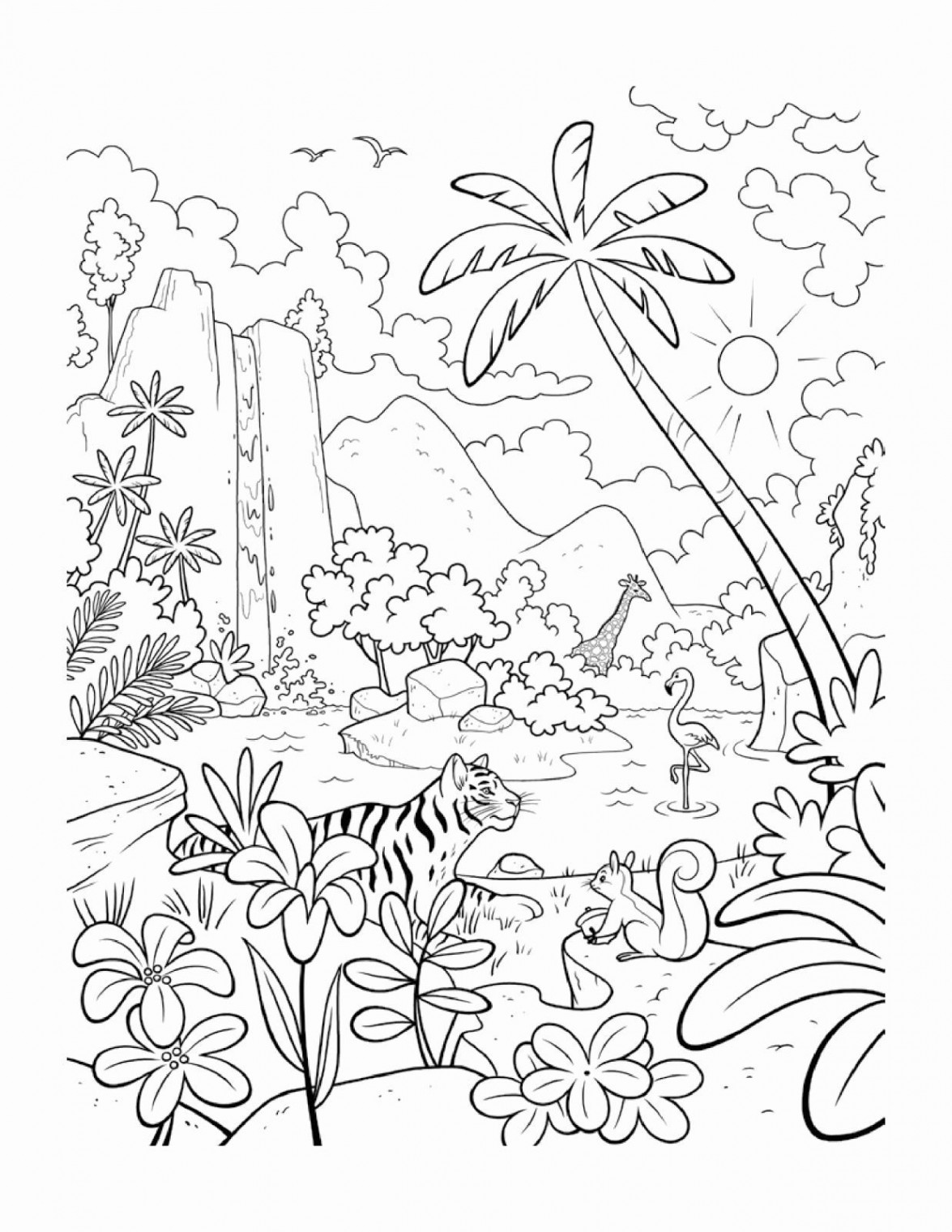 Free Printable Rainforest Coloring Pages Pdf - Coloringfolder