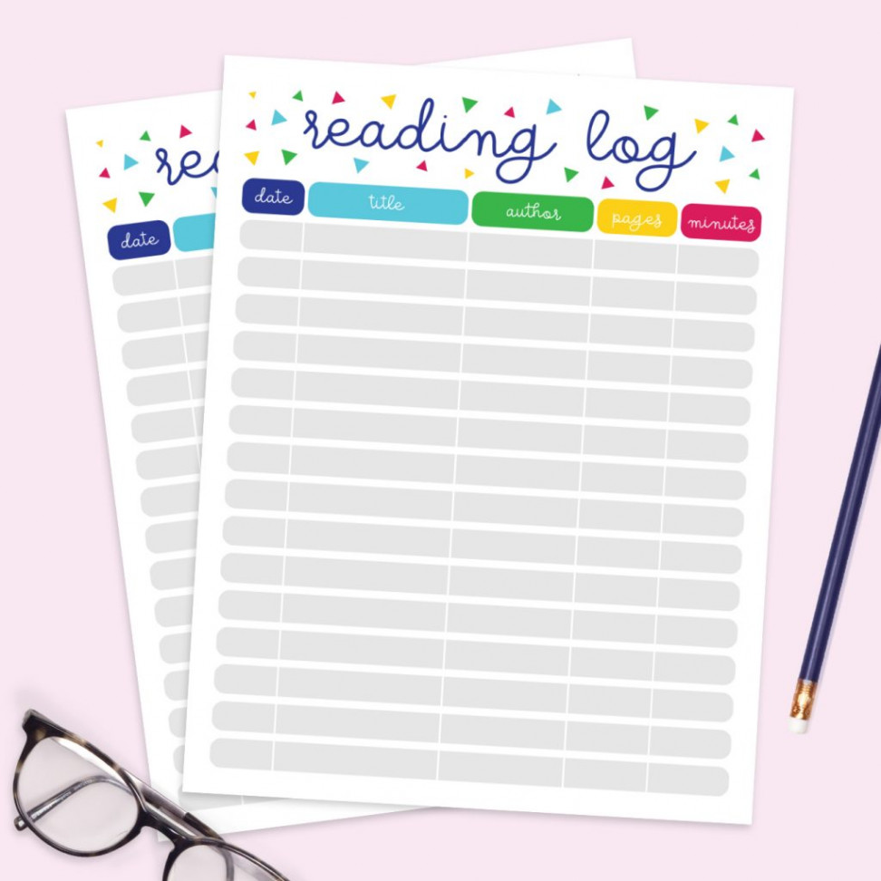 Free Printable Reading Log - Pineapple Paper Co.