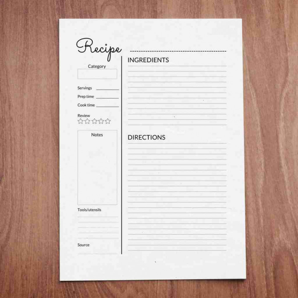 Free Printable Recipe Cards and Pages - Planning Calm From Chaos