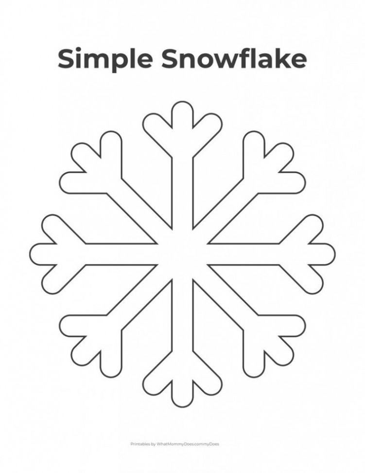 Free Printable Snowflake Templates –  Large & Small Stencil