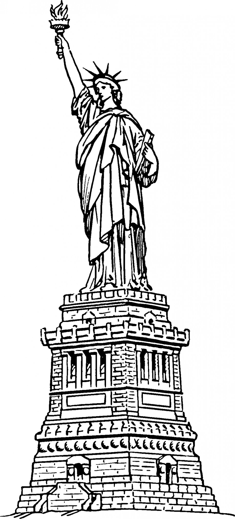 Free Printable Statue of Liberty Coloring Pages For Kids