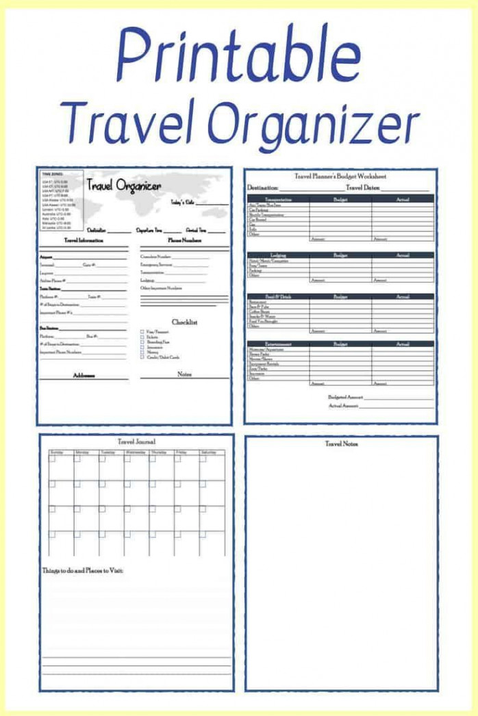 Free Printable Travel Planner  Vacation itinerary template