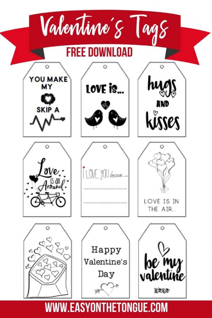 Free Printable Valentines Gift Tags