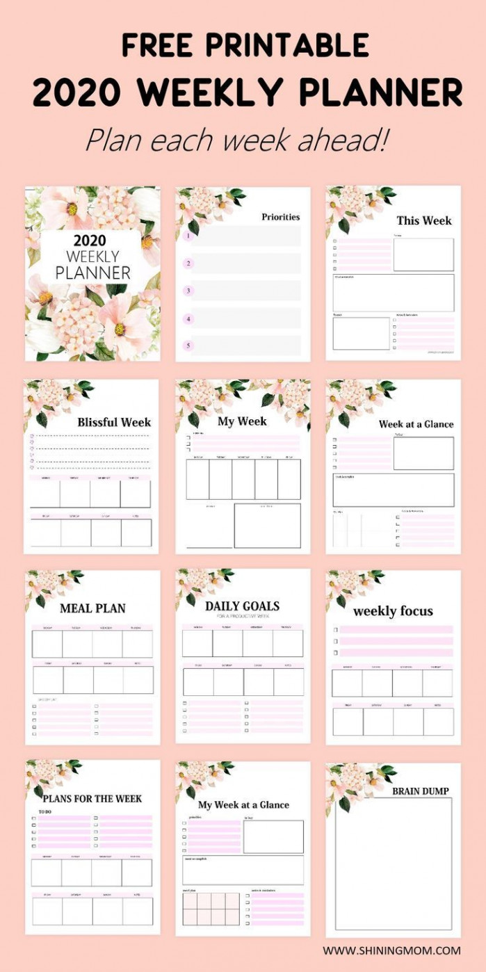 FREE Printable Weekly Planner : So Beautiful in Florals!- Plan