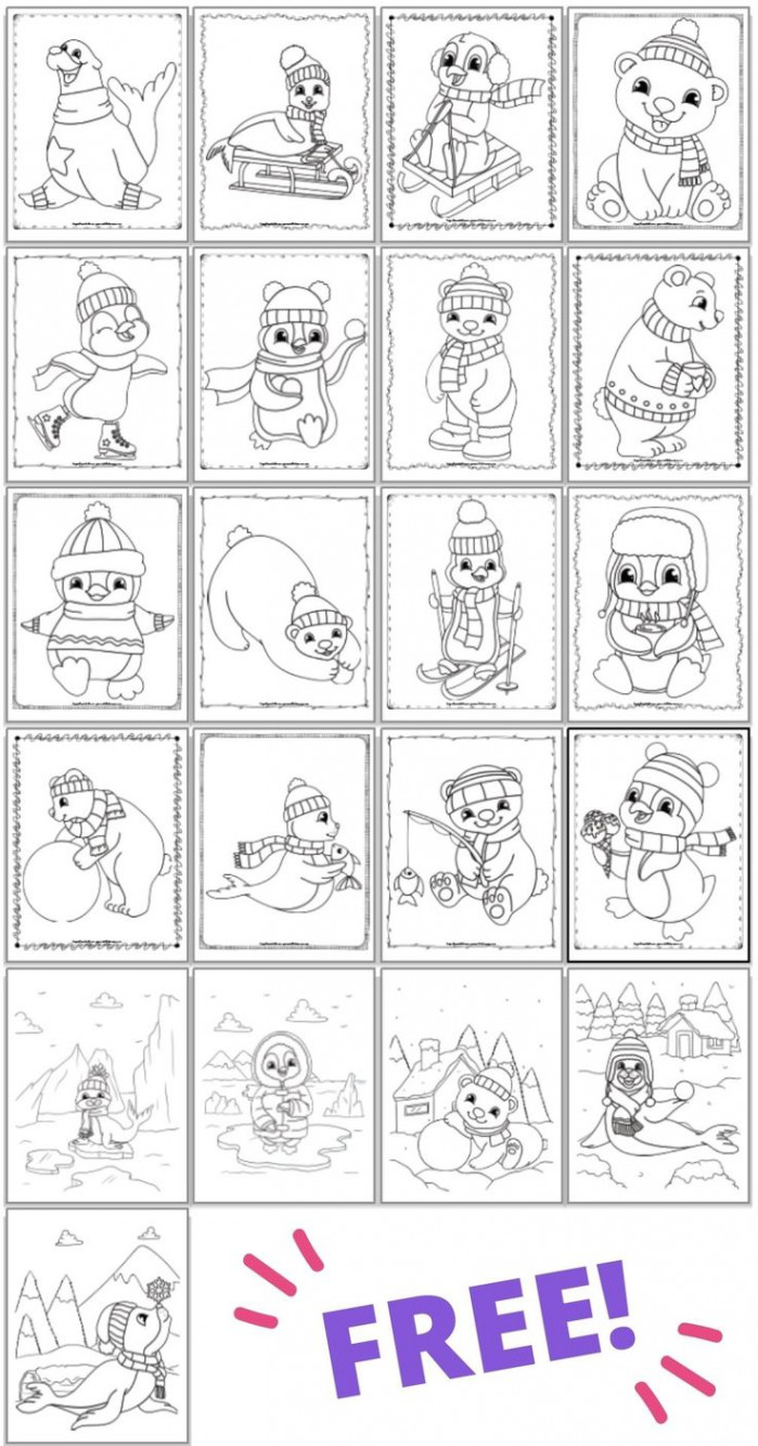 + Free Printable Winter Animal Coloring Pages for Kids  Penguin