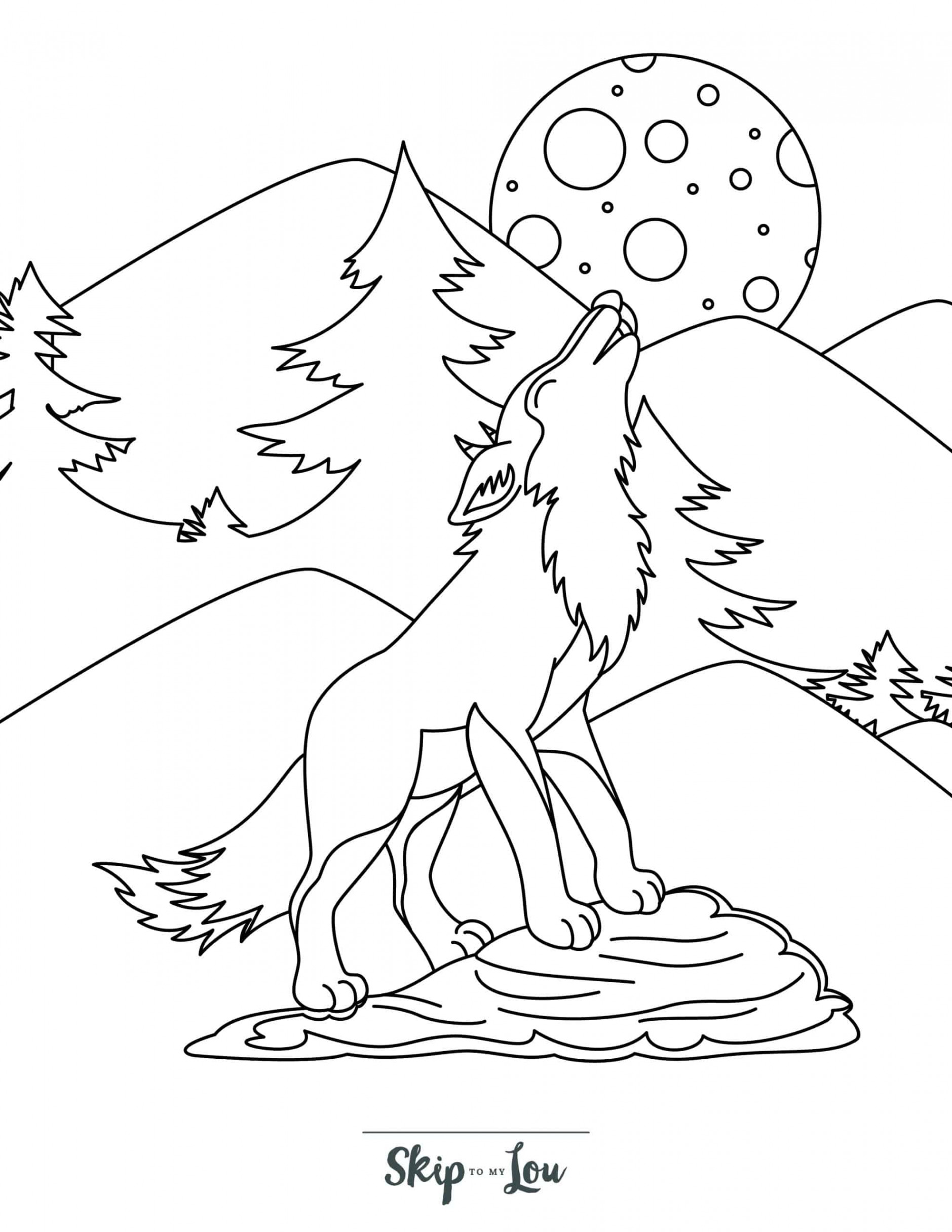 Free Printable Wolf Coloring Pages for Kids  Skip To My Lou