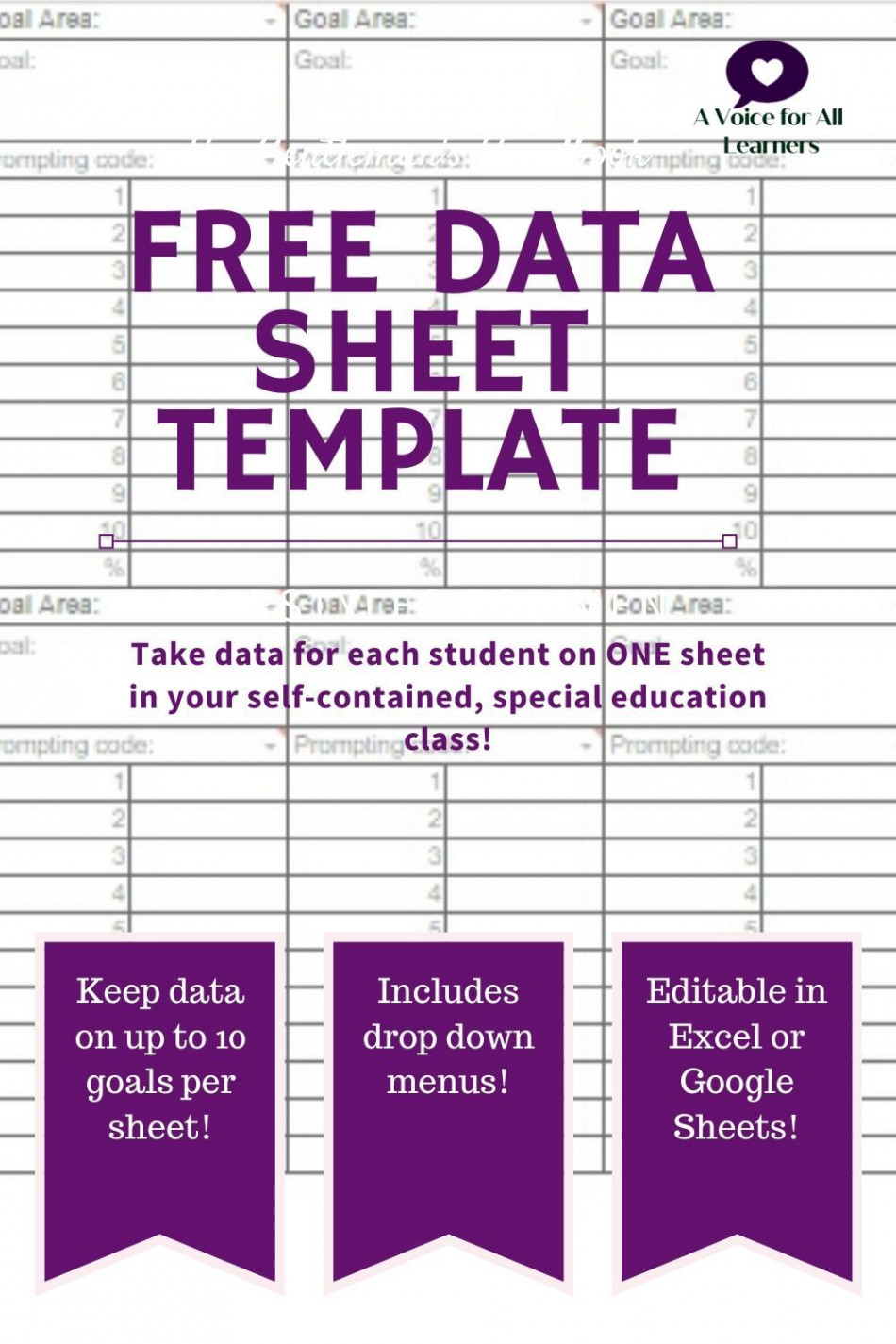 Free Progress Monitoring Data Sheet in   Special education