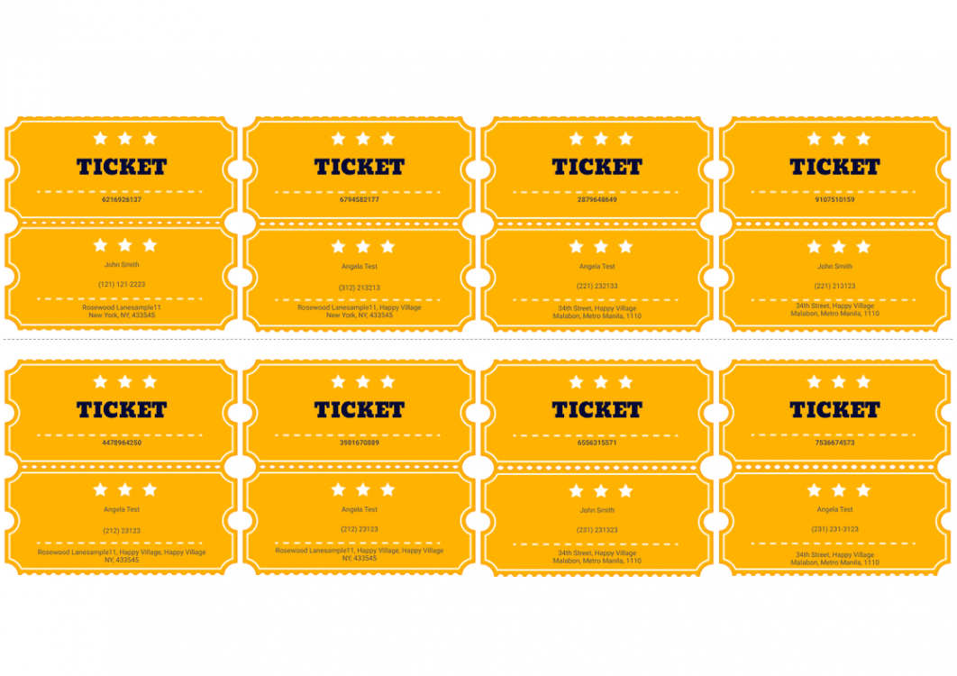 Free Raffle Ticket Template - PDF Templates  Jotform