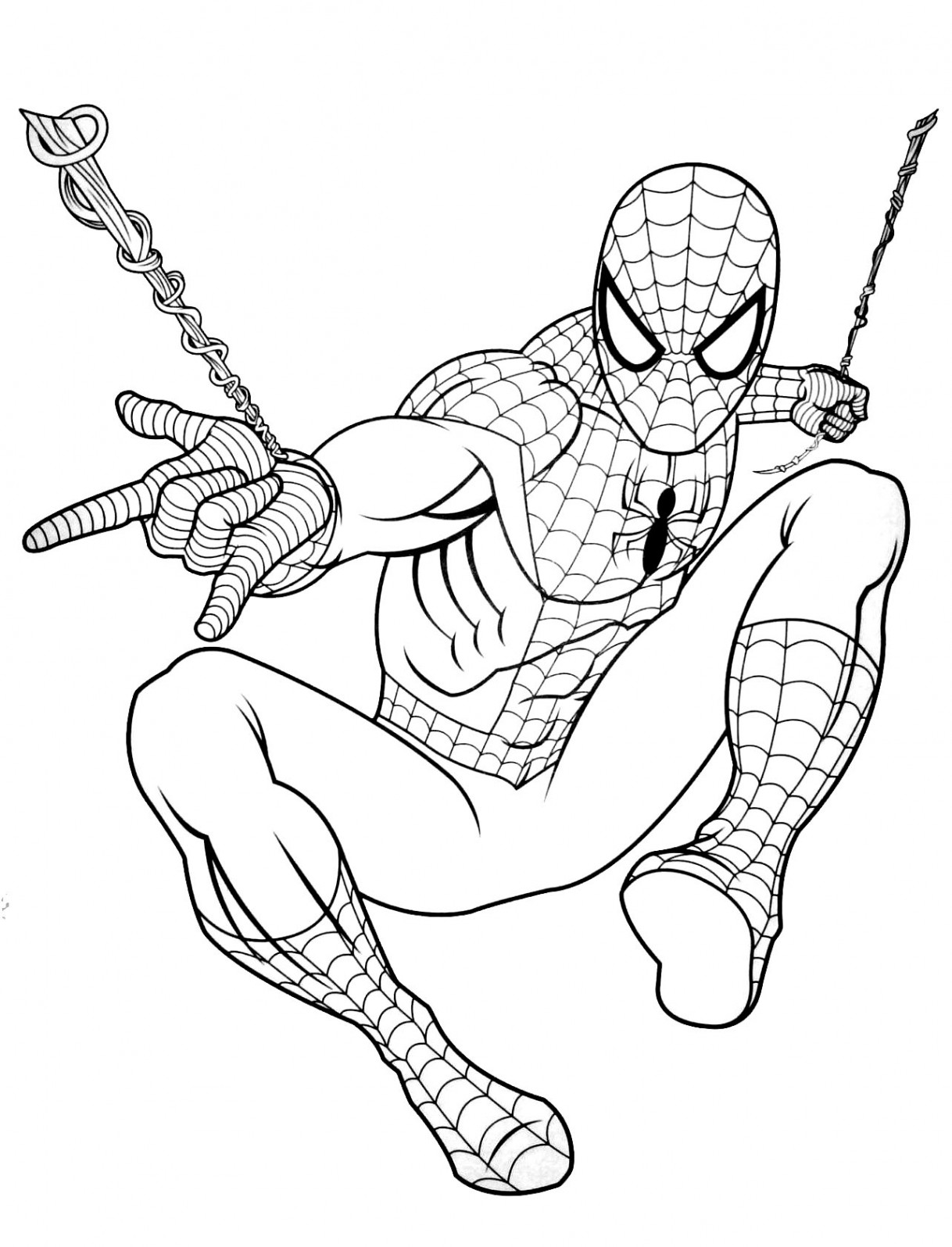 Free Spiderman drawing to print and color - Spider-Man Kids