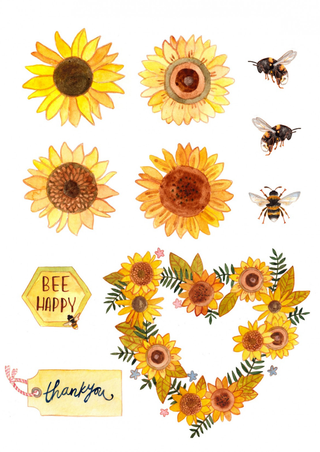 Free sunflower printables  Gathered