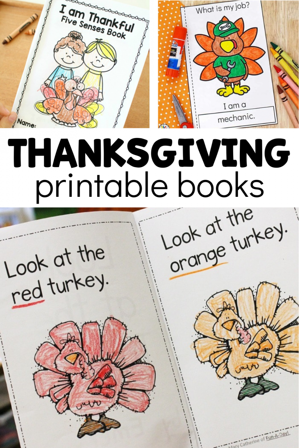 Free Thanksgiving Printable Books - Fun-A-Day!