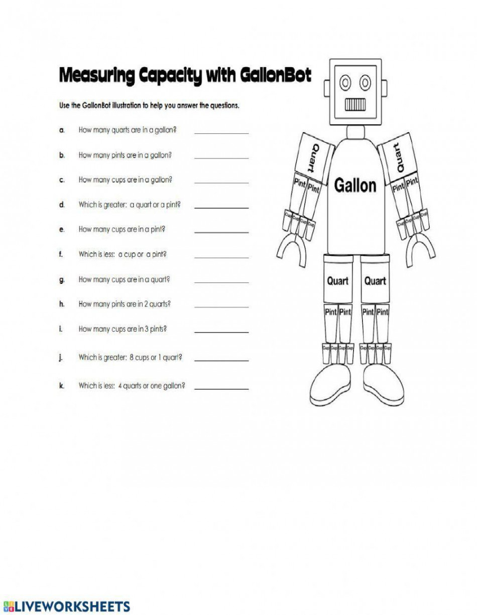 Gallon Man worksheet  Live Worksheets