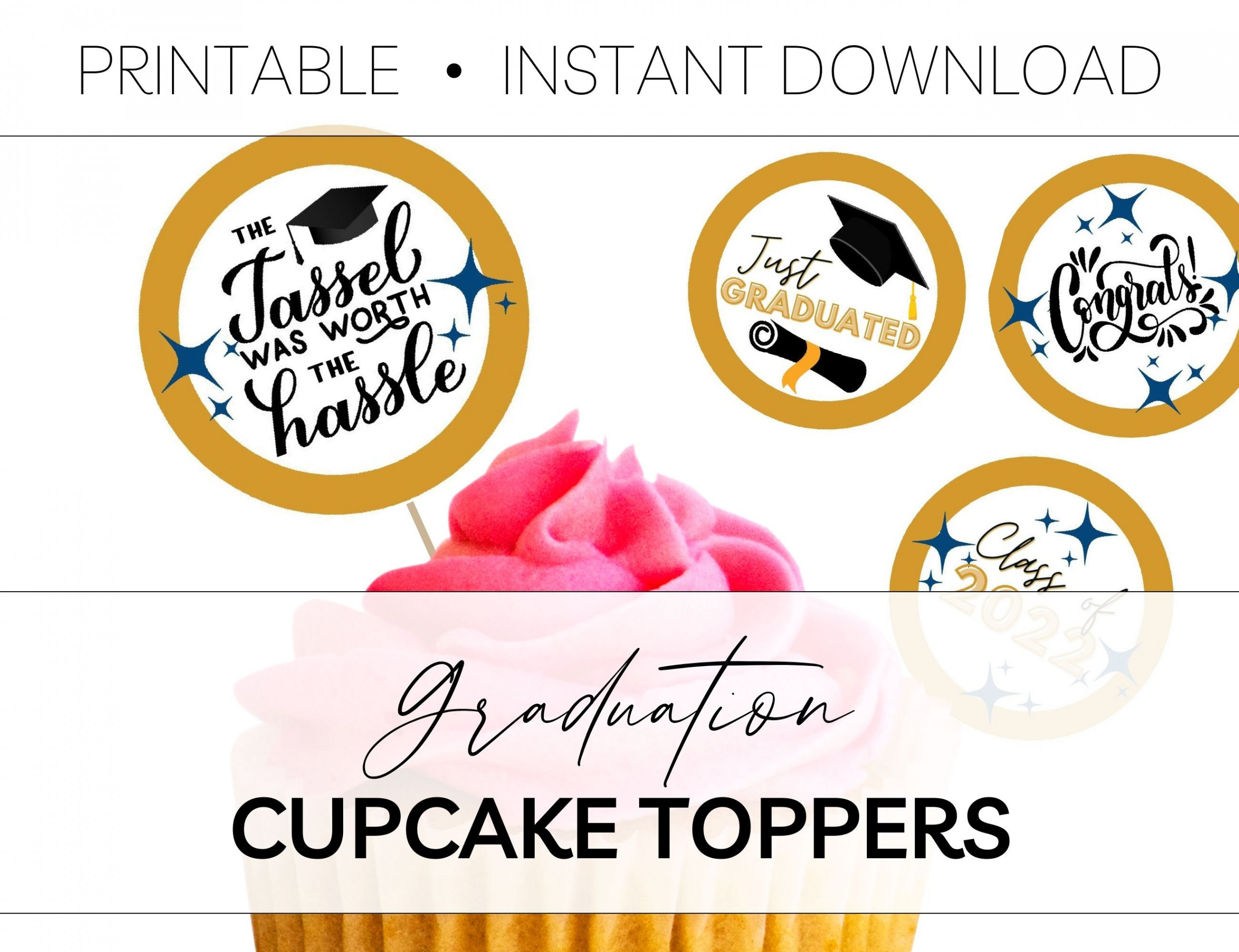 Graduation Cupcake Toppers Printable Sofortiger digitaler - Etsy