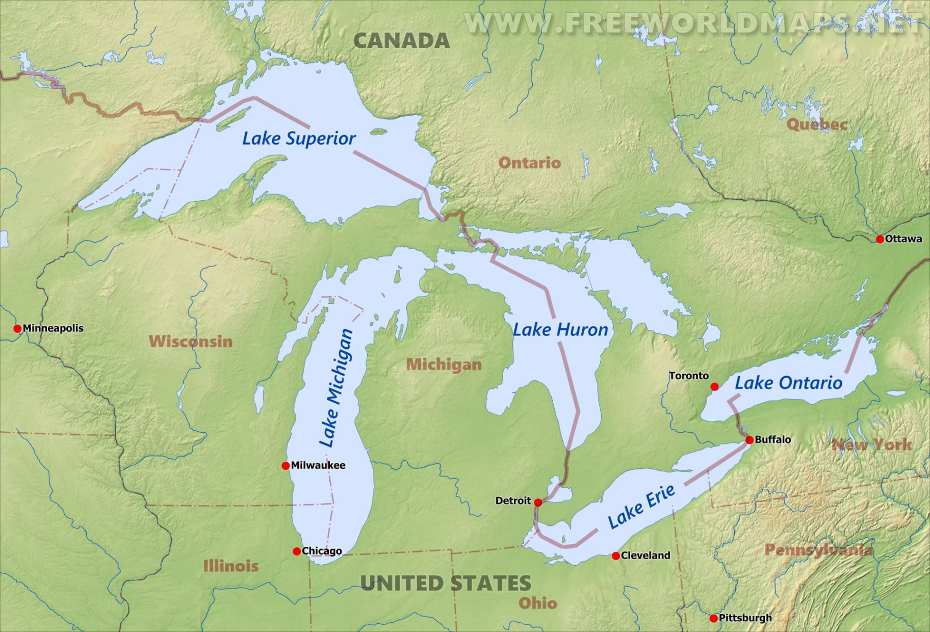 Great Lakes maps