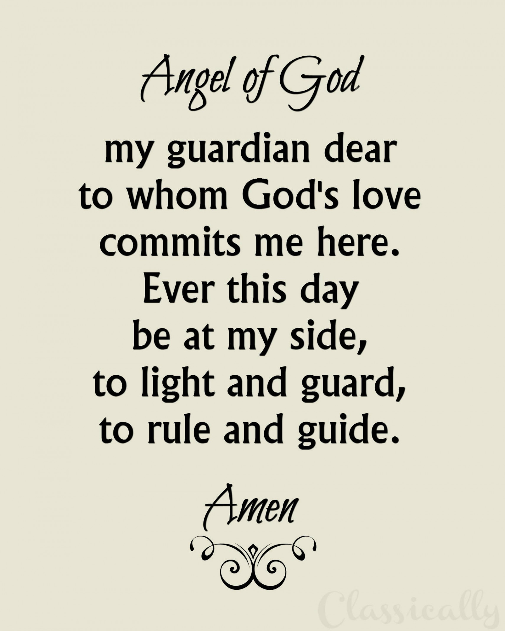 Guardian Angel Prayer Printable, x x Christian Print