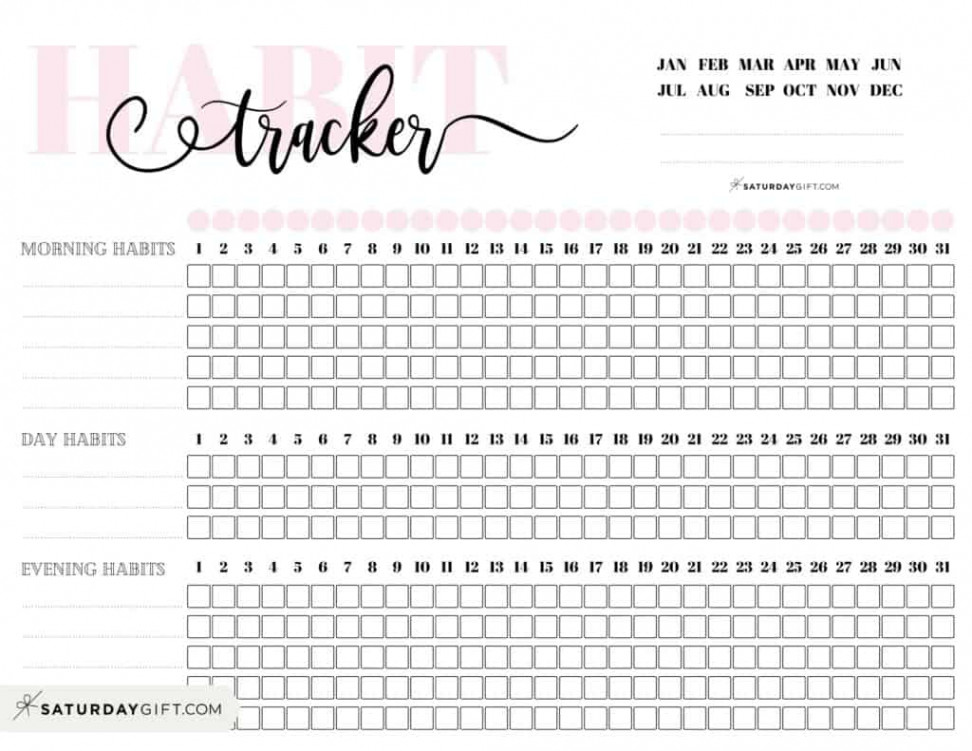 Habit Tracker Printable -  Cute & Free Printable Habit Trackers