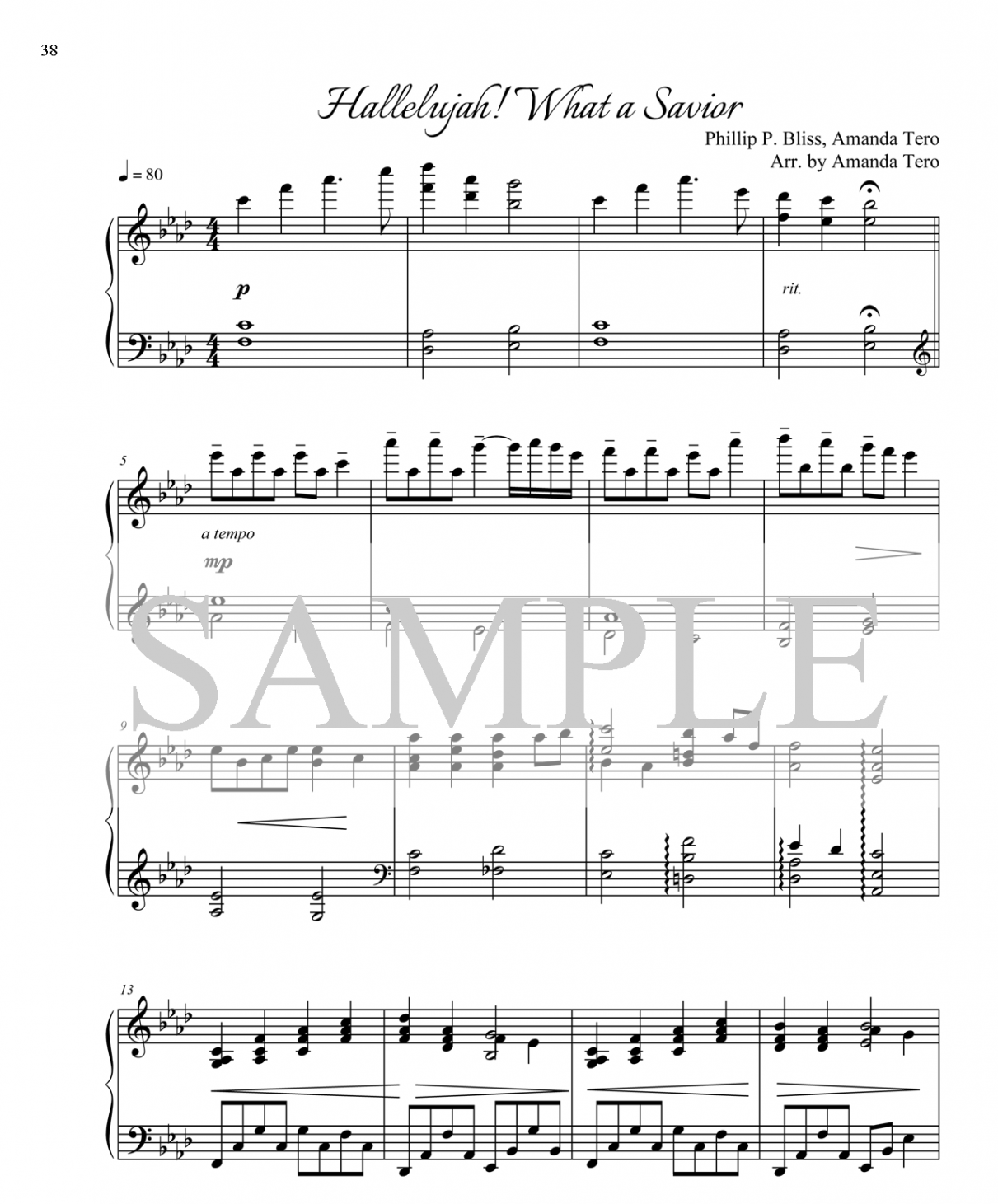 Hallelujah! What a Savior advanced piano sheet music for Easter (Man of  Sorrows, What a Name) - Melody Payne - Music for a Lifetime