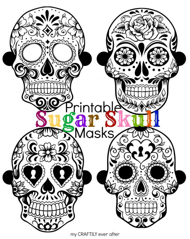 Halloween: Printable Sugar Skull Masks - See Vanessa Craft