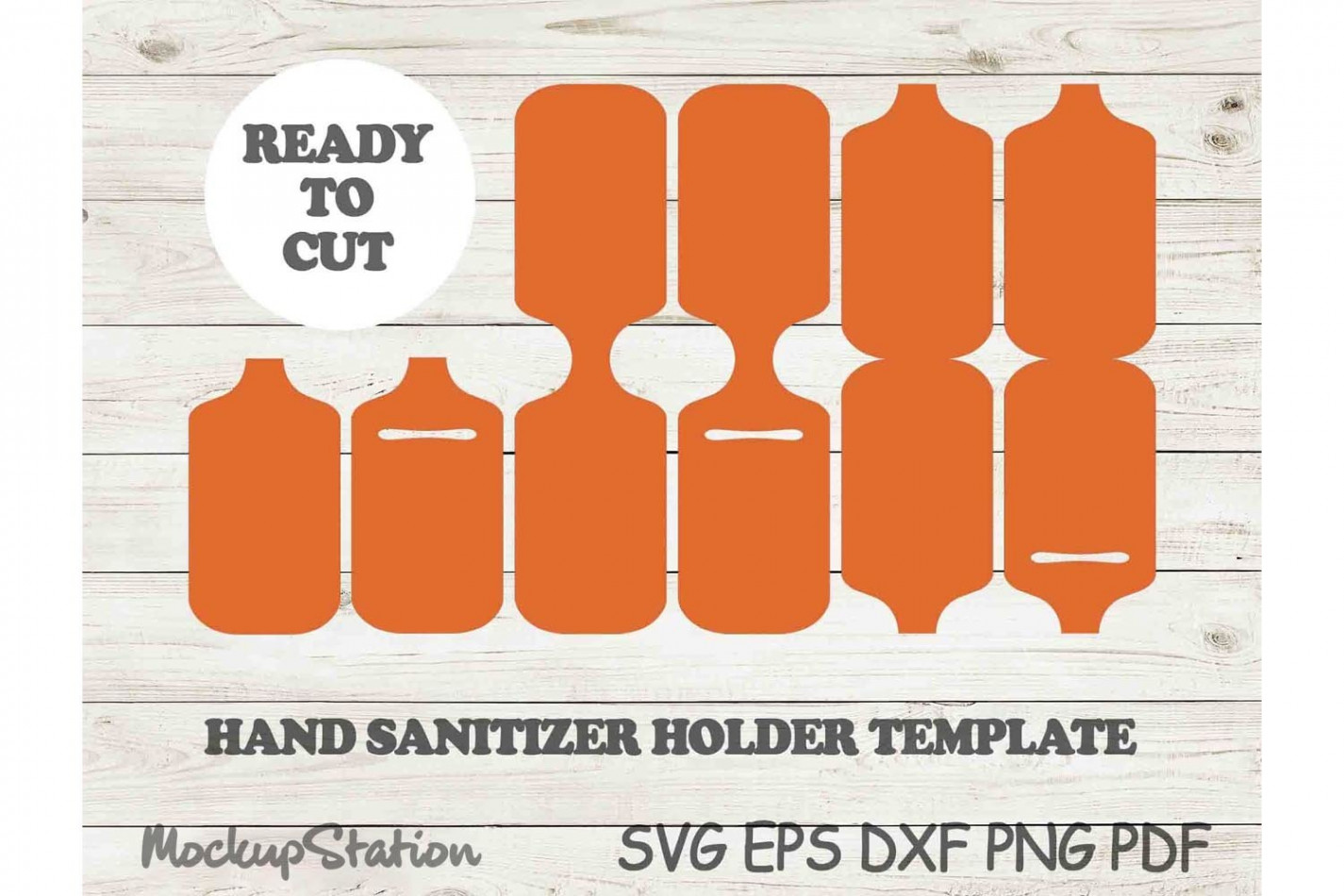 Hand Sanitizer Holder Template SVG DXF Cut File