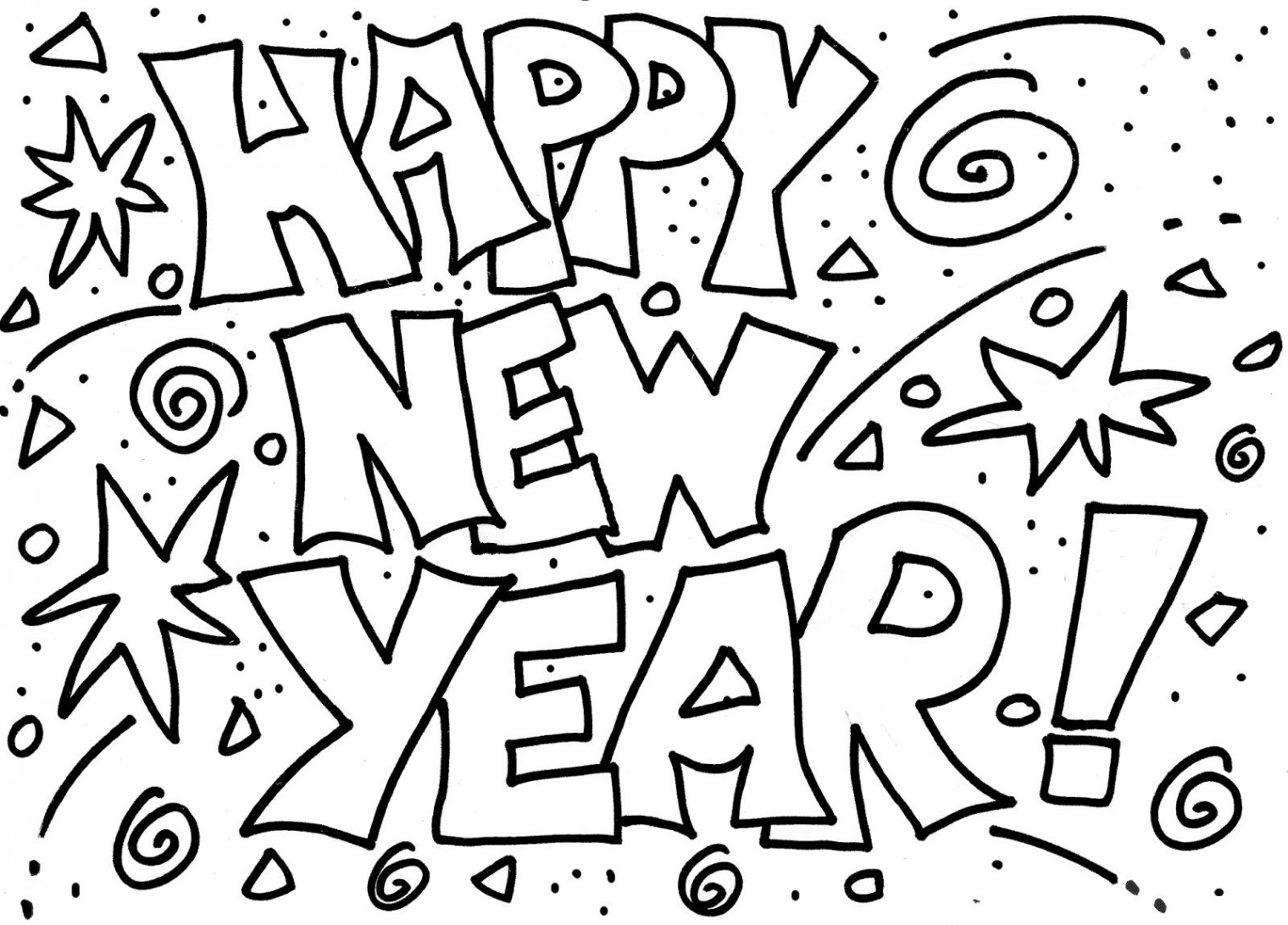 Happy New Year Coloring Pages - Best Coloring Pages For Kids  New